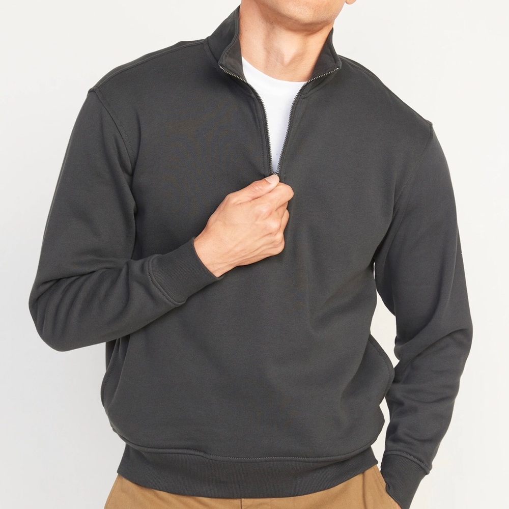 Old Navy Dark Grey Quarter-Zip Sweatshirt